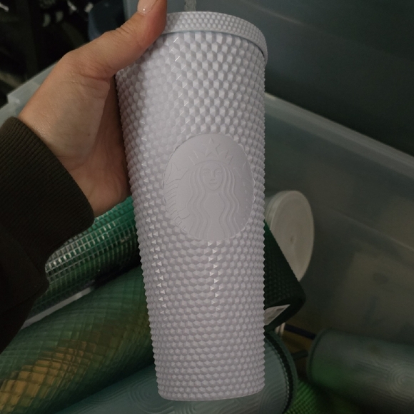 Starbucks Textured Tumblers in Green, Pink, and Silver - Picture 15 of 16